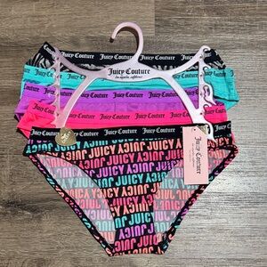 Juicy Couture Multicolor Logo Bikini Panties Set